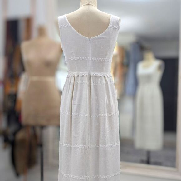Vintage Linen Midi Dress - Picture 7 of 8